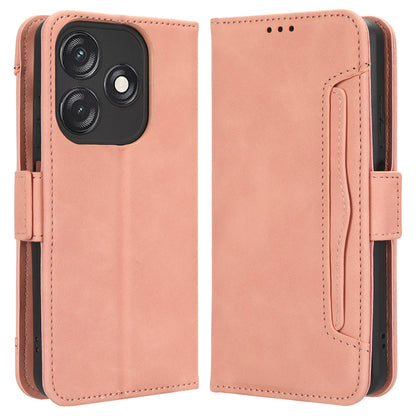 For Tecno Spark 10C 4G Wallet Phone Cover PU Leather Phone Stand Case with Multiple Card Slots