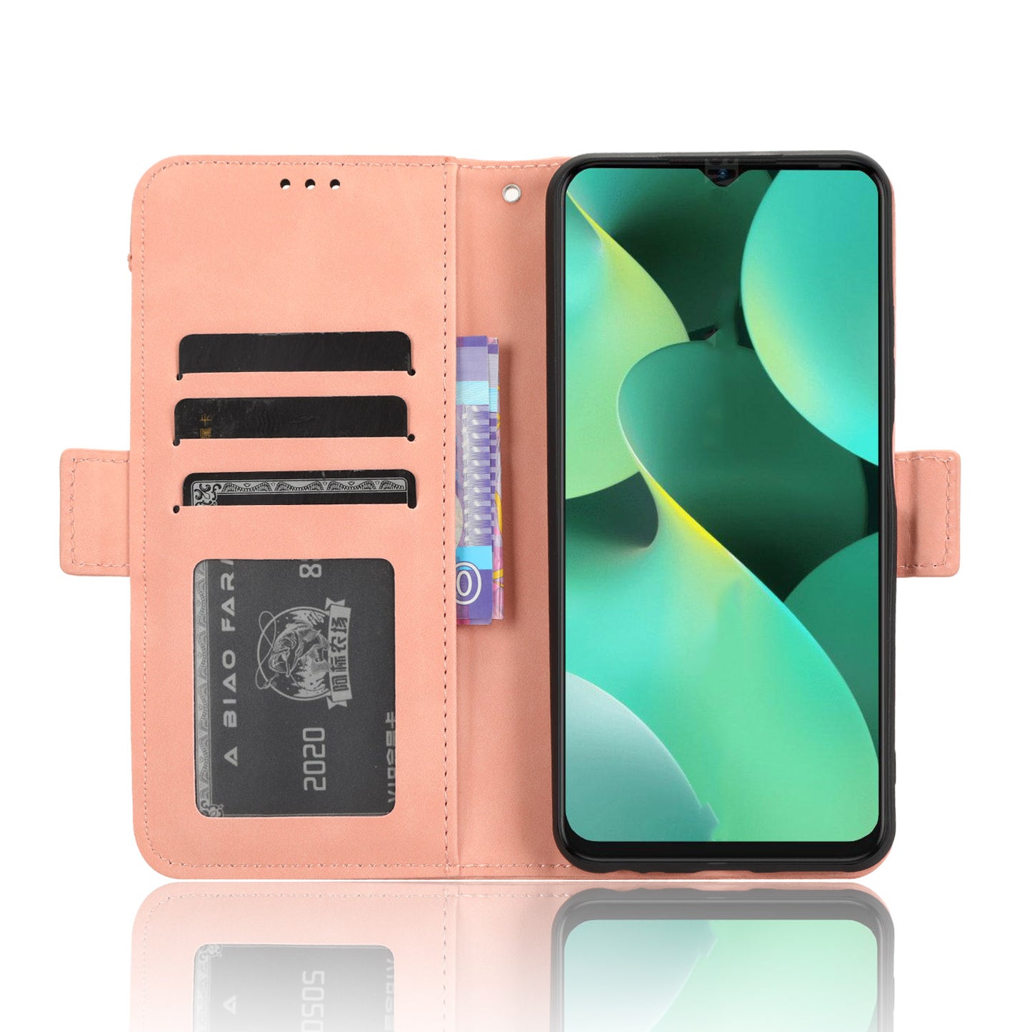 For Tecno Spark 10C 4G Wallet Phone Cover PU Leather Phone Stand Case with Multiple Card Slots