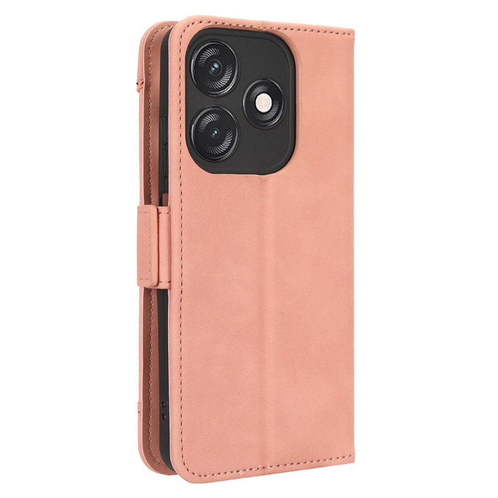 For Tecno Spark 10C 4G Wallet Phone Cover PU Leather Phone Stand Case with Multiple Card Slots