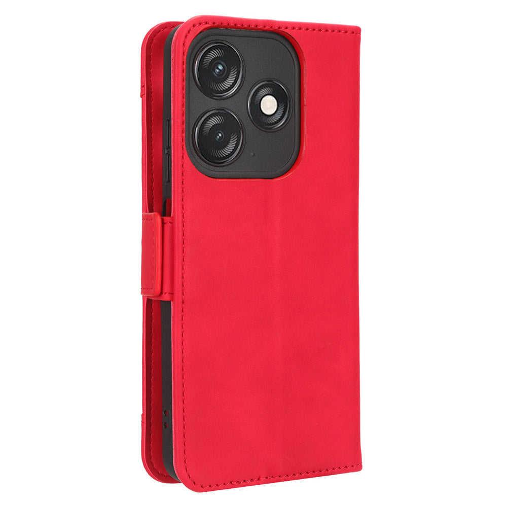 For Tecno Spark 10C 4G Wallet Phone Cover PU Leather Phone Stand Case with Multiple Card Slots