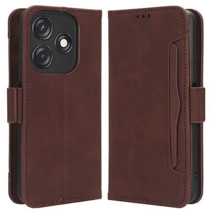 For Tecno Spark 10C 4G Wallet Phone Cover PU Leather Phone Stand Case with Multiple Card Slots