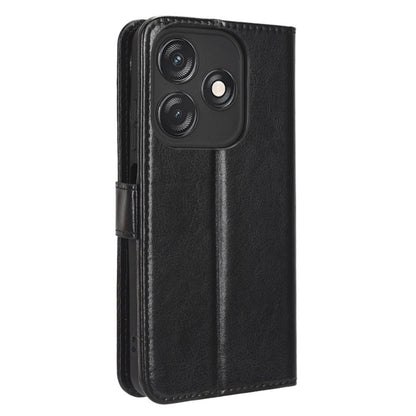 PU Leather Flip Cover for Tecno Spark 10C 4G Anti-Dorp Wallet Case Crazy Horse Texture Stand Phone Shell