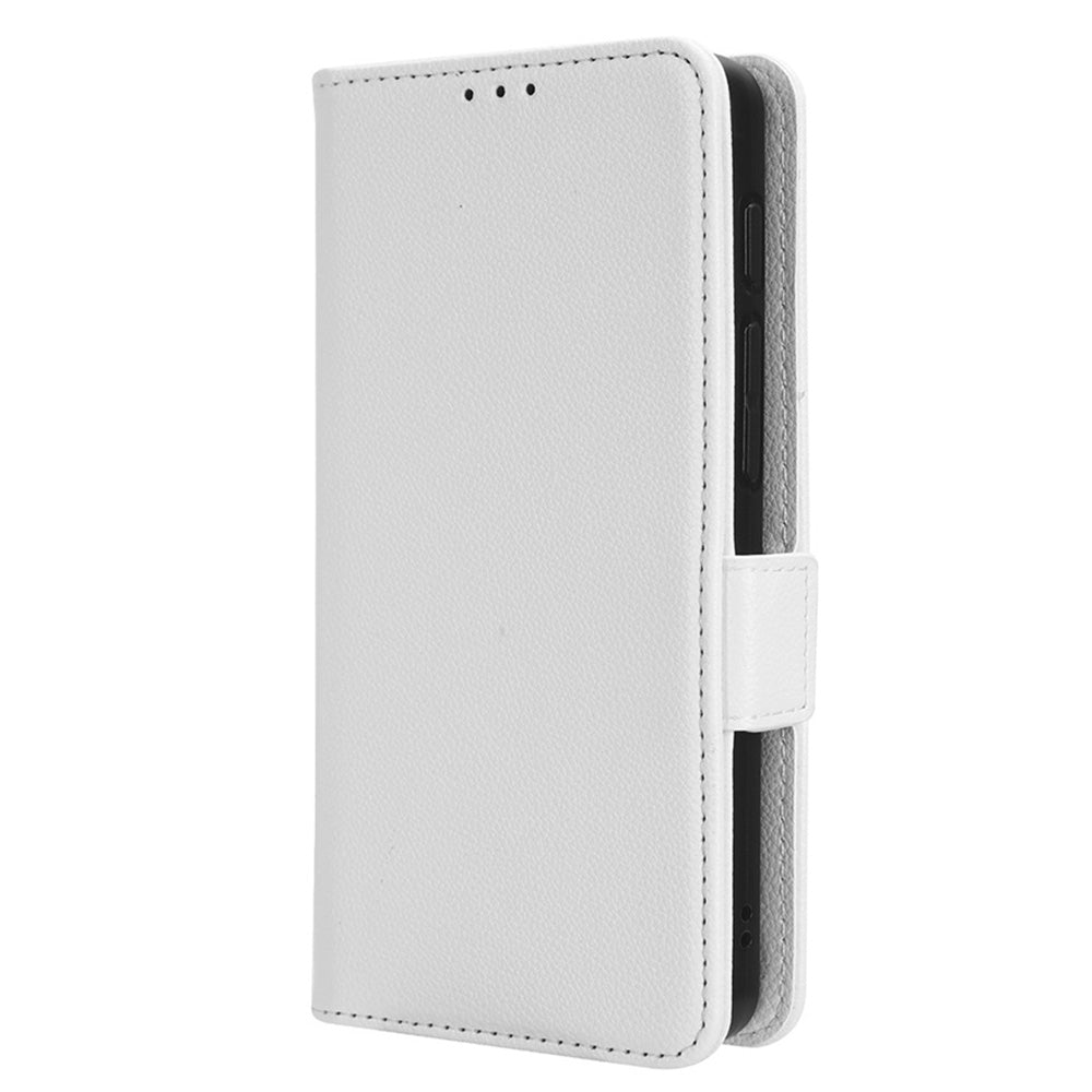 For Boost Mobile Celero 5G+ PU Leather Wallet Litchi Texture Protective Case Stand Phone Cover with Strap