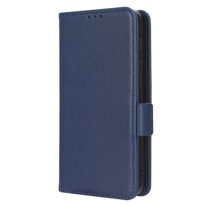 For Boost Mobile Celero 5G+ PU Leather Wallet Litchi Texture Protective Case Stand Phone Cover with Strap