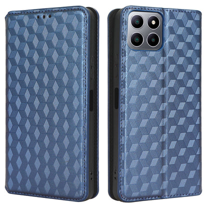 For Boost Mobile Celero 5G+ Phone Leather Case Rhombus Imprinted Cover with Stand Wallet