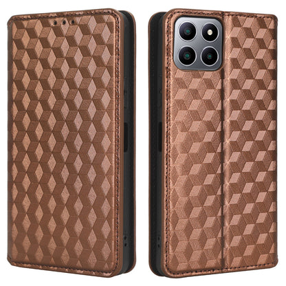 For Boost Mobile Celero 5G+ Phone Leather Case Rhombus Imprinted Cover with Stand Wallet