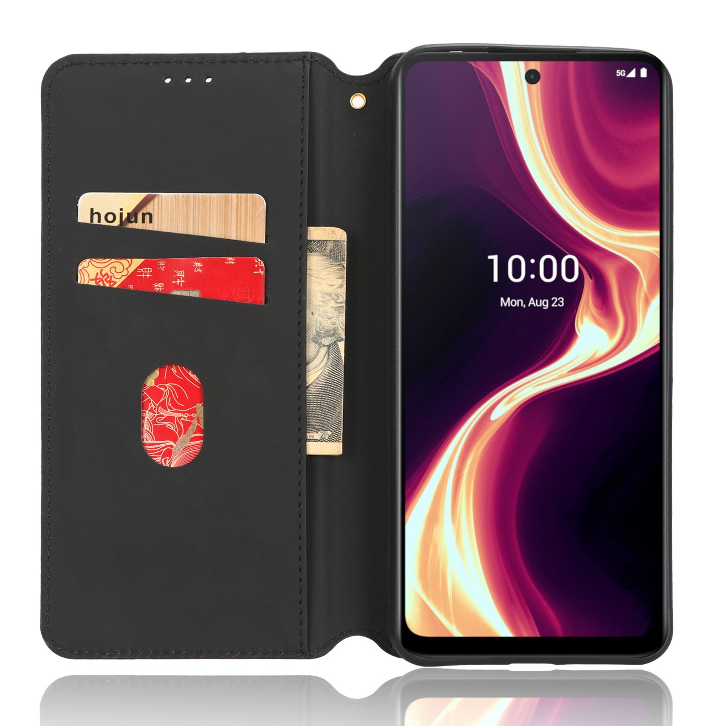 For Boost Mobile Celero 5G+ Phone Leather Case Rhombus Imprinted Cover with Stand Wallet