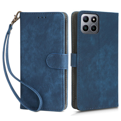 For Boost Mobile Celero 5G+ RFID Blocking Leather Case Wallet Stand Phone Cover with Strap