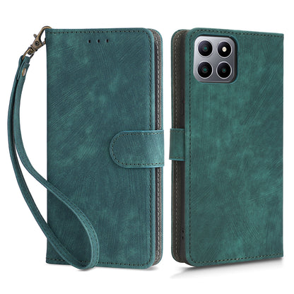 For Boost Mobile Celero 5G+ RFID Blocking Leather Case Wallet Stand Phone Cover with Strap