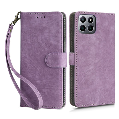 For Boost Mobile Celero 5G+ RFID Blocking Leather Case Wallet Stand Phone Cover with Strap