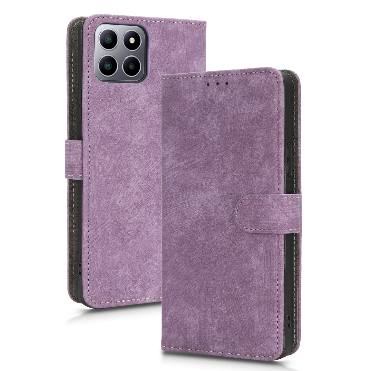 For Boost Mobile Celero 5G+ RFID Blocking Leather Case Wallet Stand Phone Cover with Strap