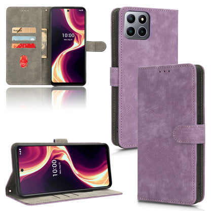 For Boost Mobile Celero 5G+ RFID Blocking Leather Case Wallet Stand Phone Cover with Strap