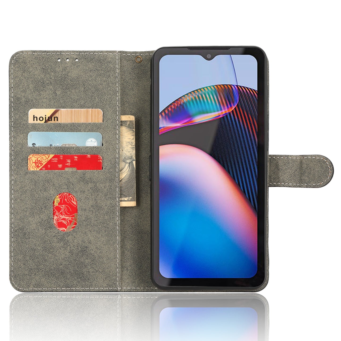 For Motorola Defy 2 5G / Cat S75 5G Phone Wallet Cover PU Leather RFID Blocking Stand Case with Strap