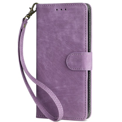 For Motorola Defy 2 5G / Cat S75 5G Phone Wallet Cover PU Leather RFID Blocking Stand Case with Strap