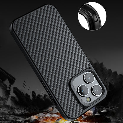 Magnetic Case for iPhone 14 Pro Max Aramid Fiber + TPU Carbon Fiber Texture Phone Cover