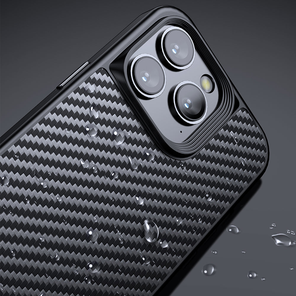 Magnetic Case for iPhone 14 Pro Max Aramid Fiber + TPU Carbon Fiber Texture Phone Cover