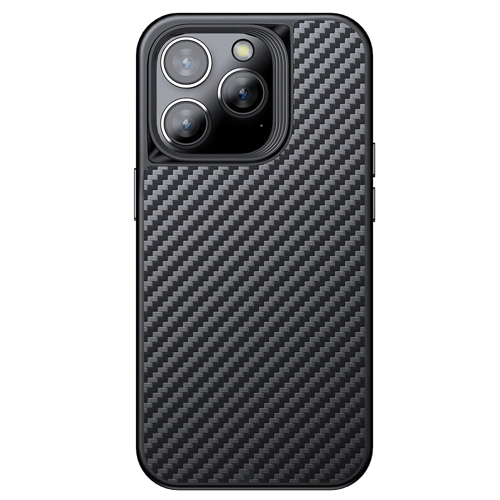 Magnetic Case for iPhone 14 Pro Max Aramid Fiber + TPU Carbon Fiber Texture Phone Cover