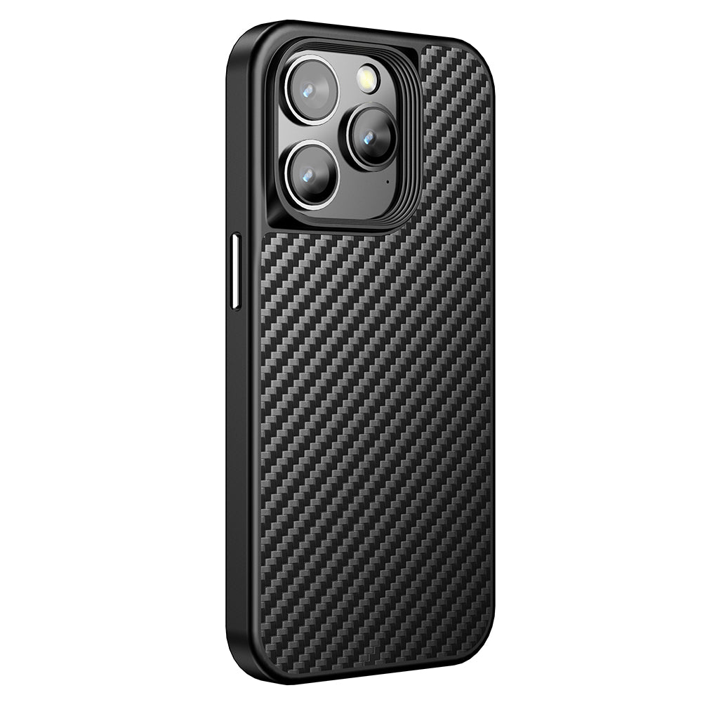 Magnetic Case for iPhone 14 Pro Max Aramid Fiber + TPU Carbon Fiber Texture Phone Cover