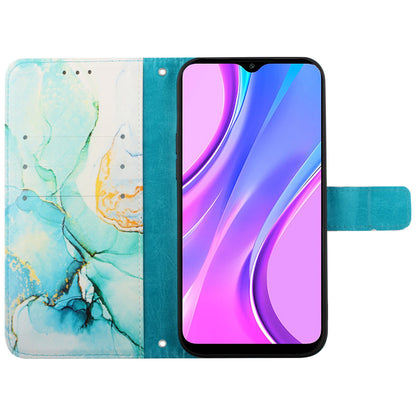 YB Pattern Printing Leather Series-6 Leather Case for Xiaomi 13 Lite / Civi 2 5G Marble Pattern Wallet Stand Anti-drop Cover