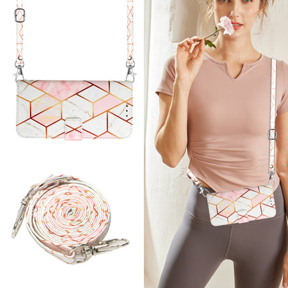 YB Pattern Printing Leather Series-6 Leather Case for Xiaomi 13 Lite / Civi 2 5G Marble Pattern Wallet Stand Anti-drop Cover