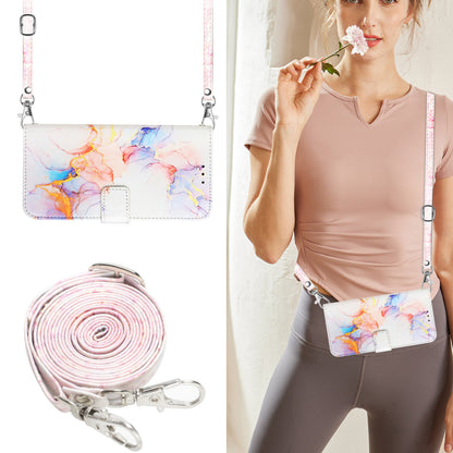 YB Pattern Printing Leather Series-6 Leather Case for Xiaomi 13 Lite / Civi 2 5G Marble Pattern Wallet Stand Anti-drop Cover