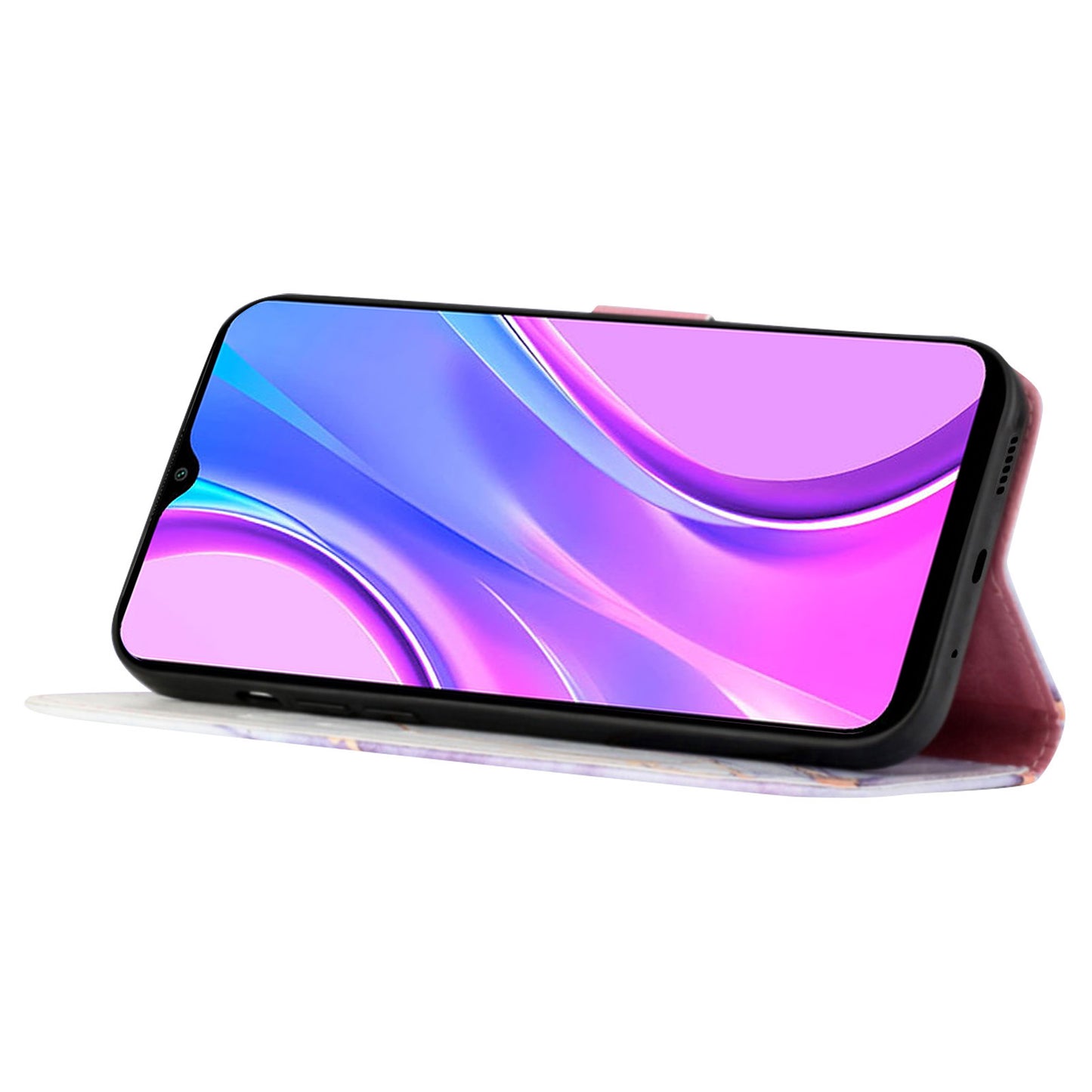 YB Pattern Printing Leather Series-6 Leather Case for Xiaomi 13 Lite / Civi 2 5G Marble Pattern Wallet Stand Anti-drop Cover