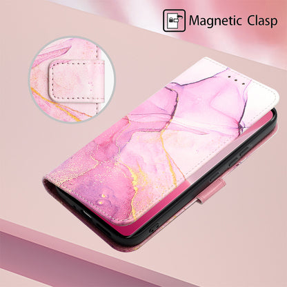 YB Pattern Printing Leather Series-5 For Xiaomi 13 Lite / Civi 2 5G Marble Pattern Stand Wallet Anti-drop Phone Case