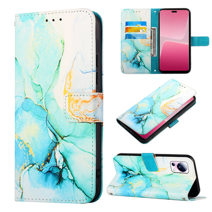 YB Pattern Printing Leather Series-5 For Xiaomi 13 Lite / Civi 2 5G Marble Pattern Stand Wallet Anti-drop Phone Case