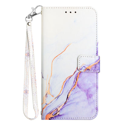 YB Pattern Printing Leather Series-5 for Nokia C02 (TA-1522) Flip Wallet Case Marble Pattern Stand Phone Cover