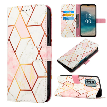 YB Pattern Printing Leather Series-5 Flip Cover for Nokia G22 , Marble Pattern Wallet Stand Protective Phone Case