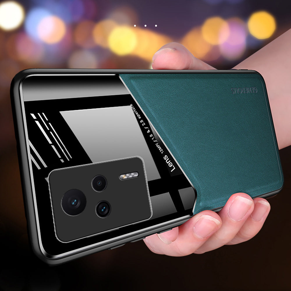 For Xiaomi Redmi K60E 5G Magnetic Car Holder Phone Case Leather+TPU+PC Cover