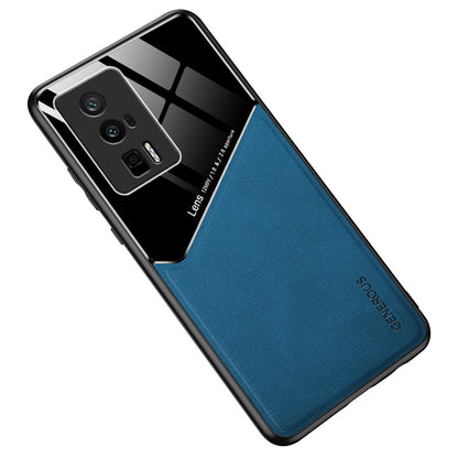 For Xiaomi Poco F5 Pro 5G / Redmi K60 Pro 5G / K60 5G Leather Coated TPU + PC Cover Magnetic Car Holder Phone Case