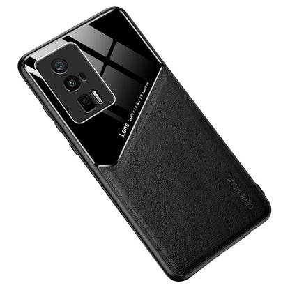 For Xiaomi Poco F5 Pro 5G / Redmi K60 Pro 5G / K60 5G Leather Coated TPU + PC Cover Magnetic Car Holder Phone Case