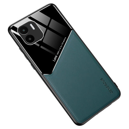 For Xiaomi Redmi A1 4G / A2 4G Magnetic Car Mount Phone Case PU Leather Coated TPU + PC Cover