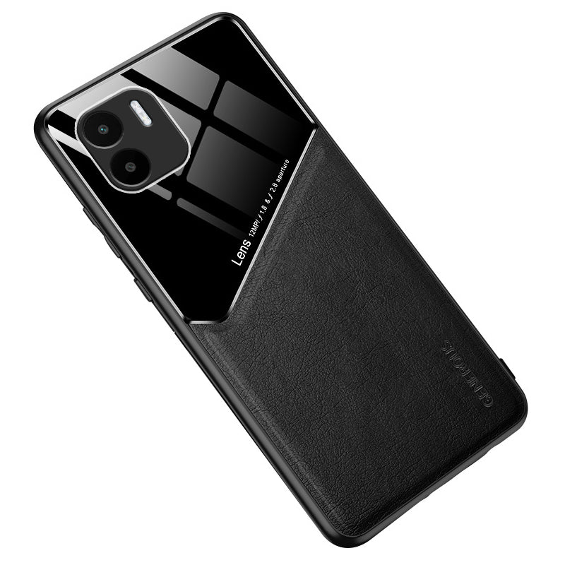 For Xiaomi Redmi A1 4G / A2 4G Magnetic Car Mount Phone Case PU Leather Coated TPU + PC Cover