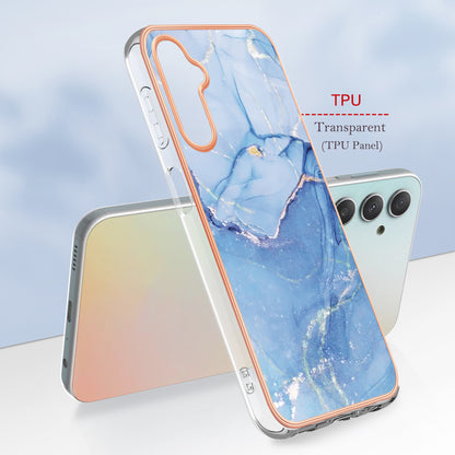 YB IMD Series-16 Style E TPU Back Case for Samsung Galaxy A24 4G , IMD 2.0mm Electroplating Marble Pattern Phone Cover