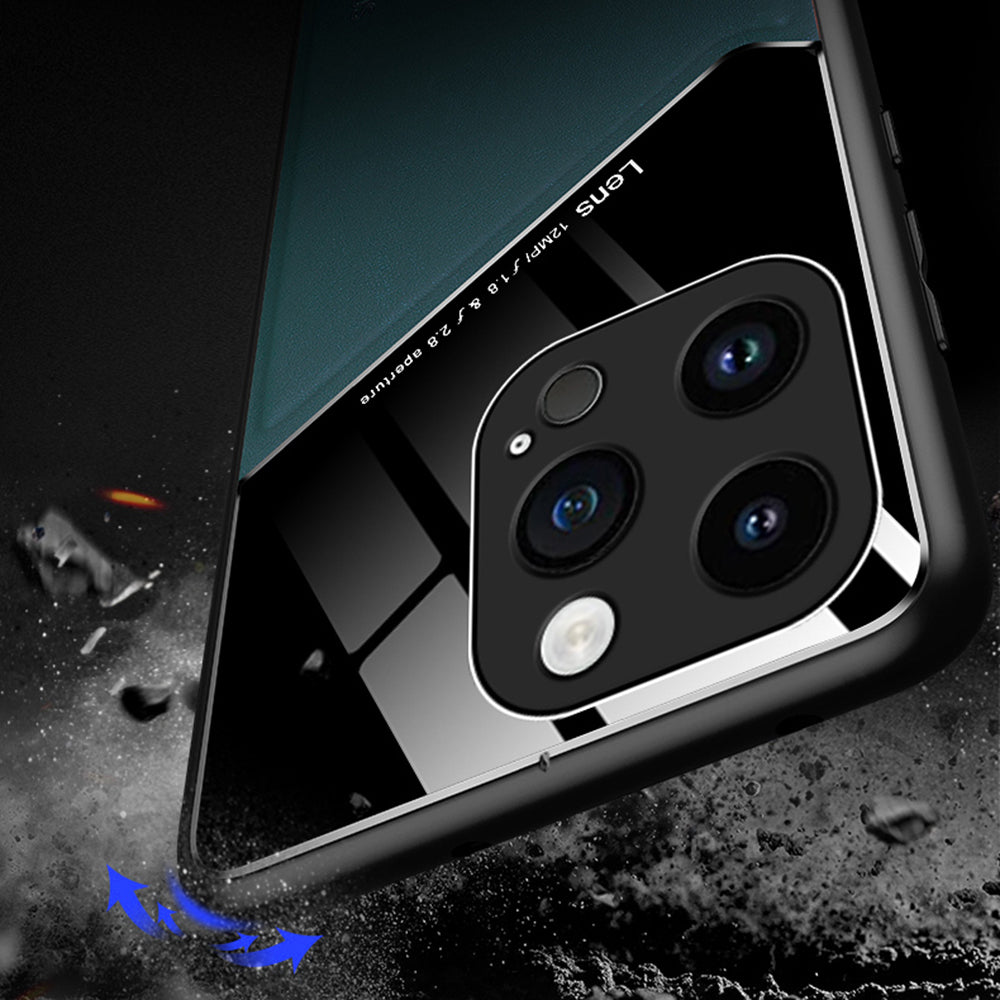 For iPhone 14 Pro Max Leather Coated TPU + PC Case Built-in Magnetic Holder Metal Sheet Phone Cover