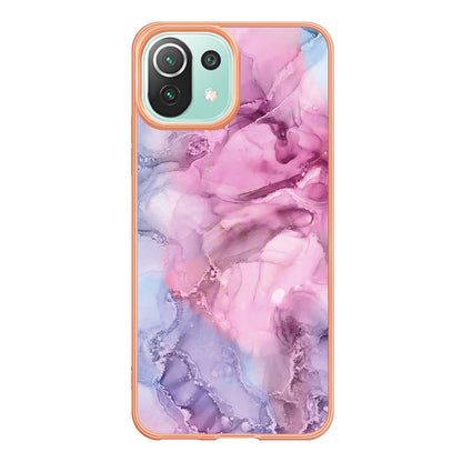 YB IMD Series-16 Style E Phone Case for Xiaomi Mi 11 Lite 4G / 5G / 11 Lite 5G NE , Marble Pattern 2.0mm TPU IMD Cover