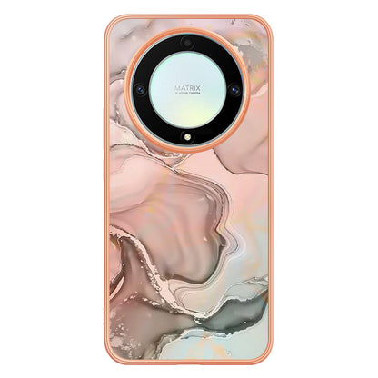 YB IMD Series-16 Style E TPU Phone Case for Honor X9a 5G / Magic5 Lite 5G / X40 5G , Marble Pattern 2.0mm IMD Electroplating Cover