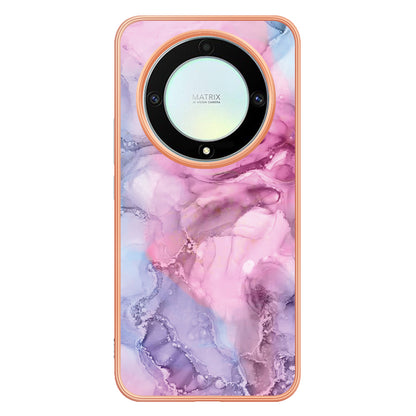 YB IMD Series-16 Style E TPU Phone Case for Honor X9a 5G / Magic5 Lite 5G / X40 5G , Marble Pattern 2.0mm IMD Electroplating Cover