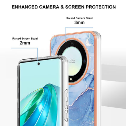 YB IMD Series-16 Style E TPU Phone Case for Honor X9a 5G / Magic5 Lite 5G / X40 5G , Marble Pattern 2.0mm IMD Electroplating Cover