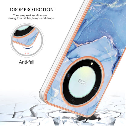 YB IMD Series-16 Style E TPU Phone Case for Honor X9a 5G / Magic5 Lite 5G / X40 5G , Marble Pattern 2.0mm IMD Electroplating Cover