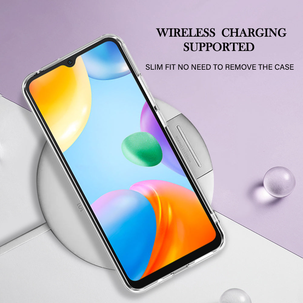 YB IMD Series-16 Style E Marble Pattern Phone Case for Xiaomi Redmi 10C 4G , Electroplated Edge 2.0mm TPU IMD Cover