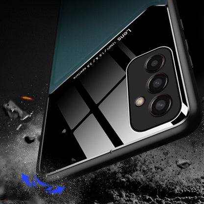 TPU + PC + PU Leather Case for Samsung Galaxy M13 4G Protective Cover Anti-Drop Phone Case Support Magnetic Car Mount