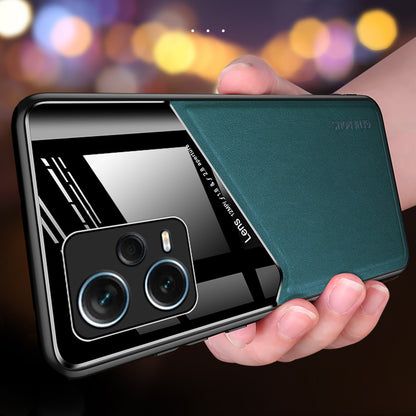 Shockproof Case for Xiaomi Redmi Note 12 Pro+ 5G TPU + PC + PU Leather Slim Phone Cover Support Magnetic Car Mount