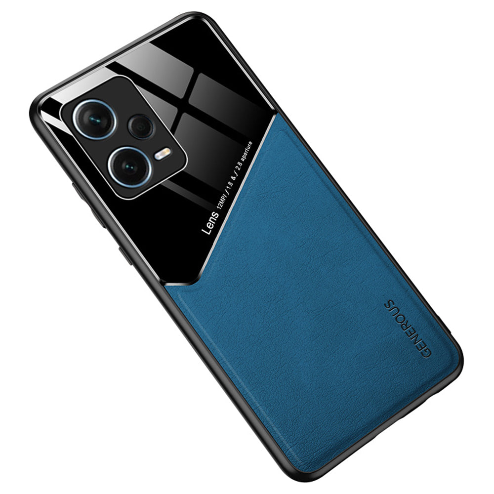 Shockproof Case for Xiaomi Redmi Note 12 Pro+ 5G TPU + PC + PU Leather Slim Phone Cover Support Magnetic Car Mount