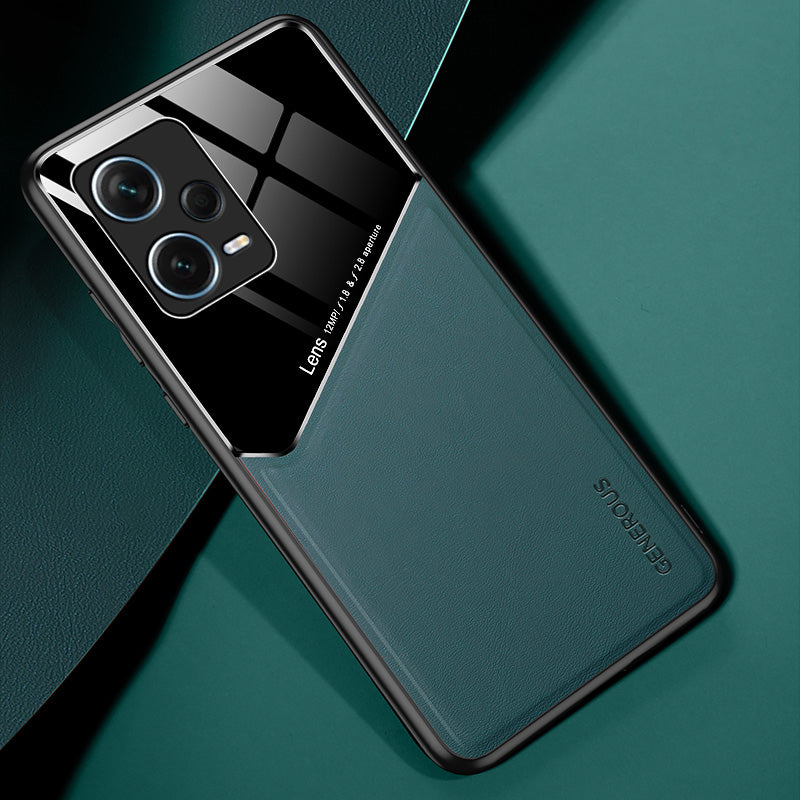 Shockproof Case for Xiaomi Redmi Note 12 Pro+ 5G TPU + PC + PU Leather Slim Phone Cover Support Magnetic Car Mount