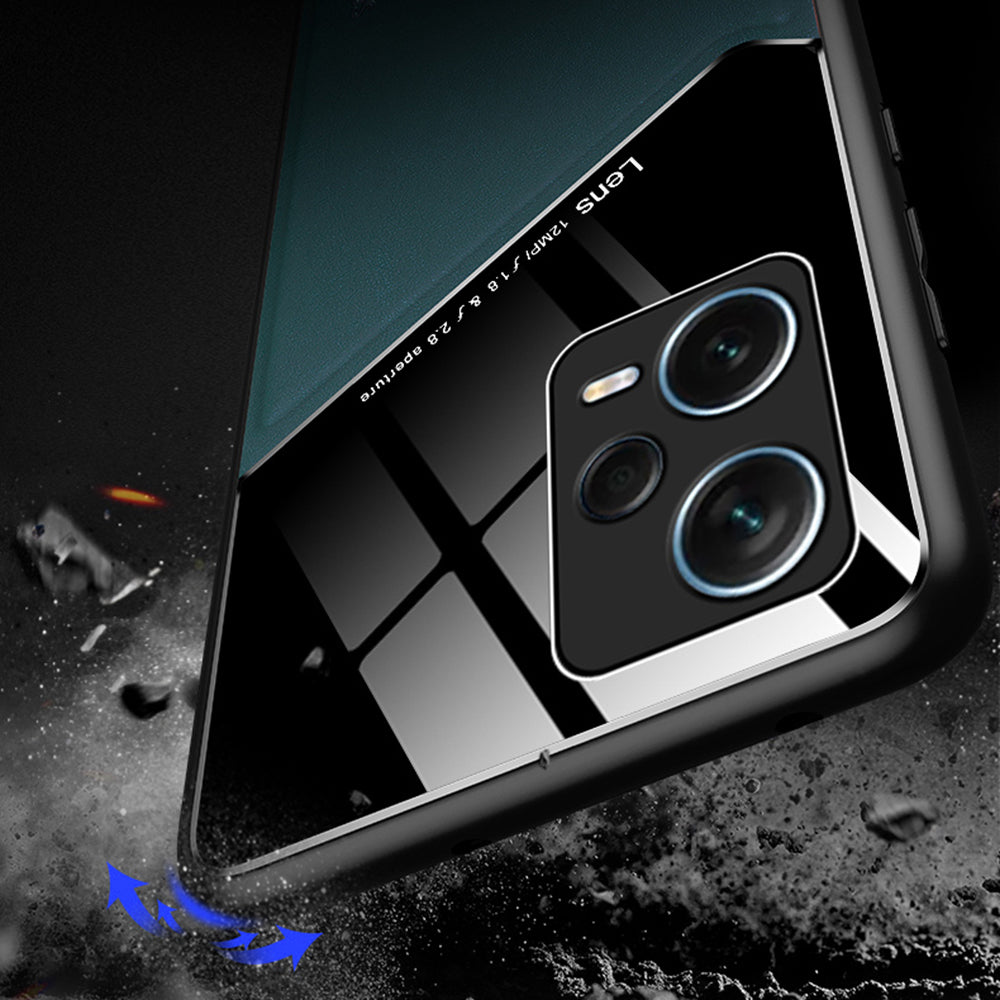 Shockproof Case for Xiaomi Redmi Note 12 Pro+ 5G TPU + PC + PU Leather Slim Phone Cover Support Magnetic Car Mount