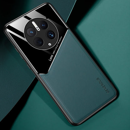 For Huawei Mate 50 Pro 4G Anti-Drop Phone Case TPU + PC + PU Leather Slim Phone Cover Support Magnetic Car Mount