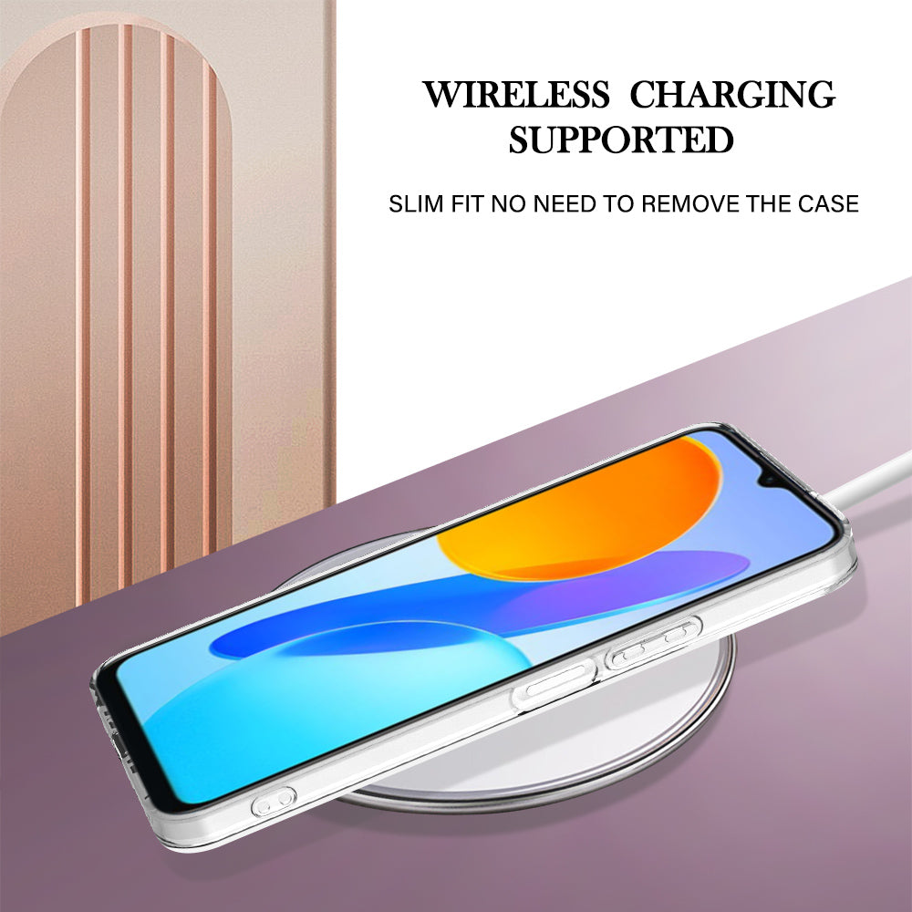 YB IMD Series-1 Electroplating Phone Case for Honor X8 5G Marble Floral Pattern TPU Protective Cover